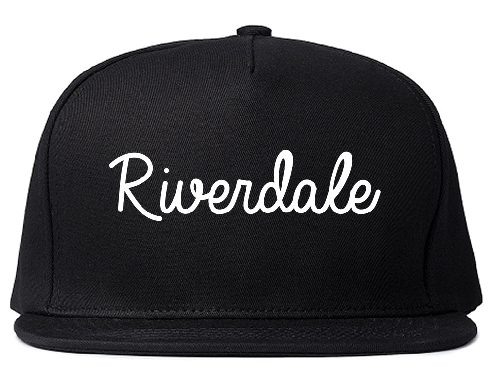 Riverdale Utah UT Script Mens Snapback Hat Black