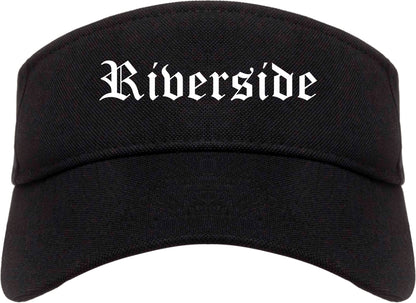 Riverside Illinois IL Old English Mens Visor Cap Hat Black
