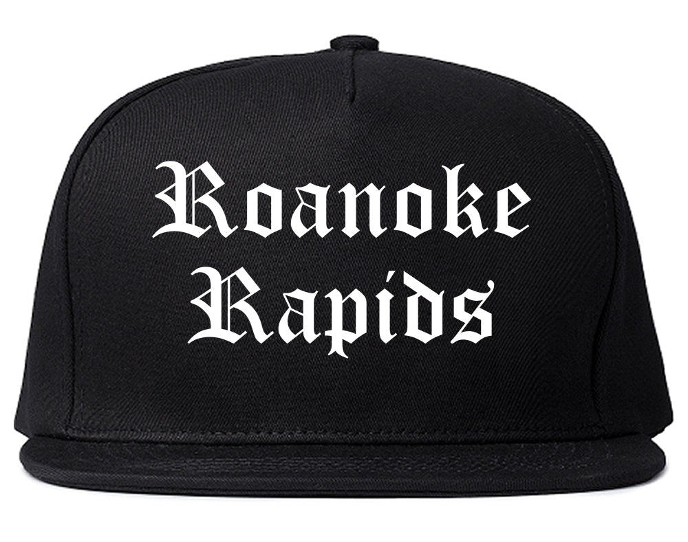 Roanoke Rapids North Carolina NC Old English Mens Snapback Hat Black