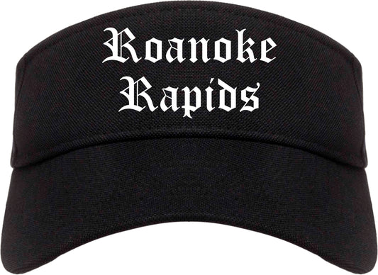 Roanoke Rapids North Carolina NC Old English Mens Visor Cap Hat Black