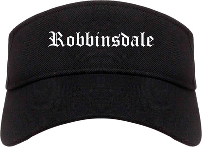 Robbinsdale Minnesota MN Old English Mens Visor Cap Hat Black