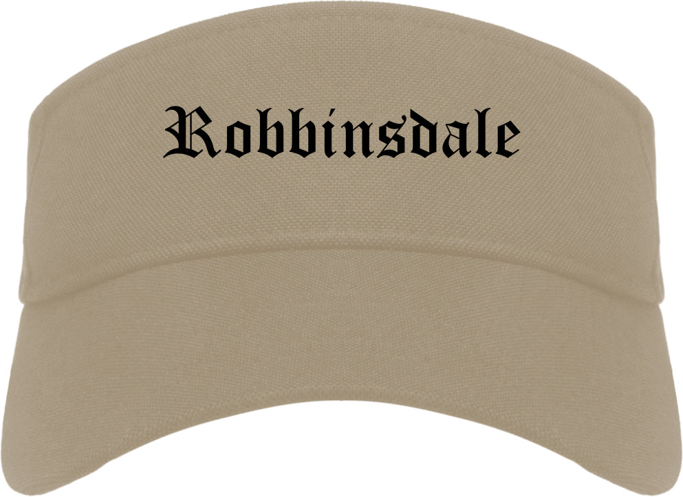 Robbinsdale Minnesota MN Old English Mens Visor Cap Hat Khaki