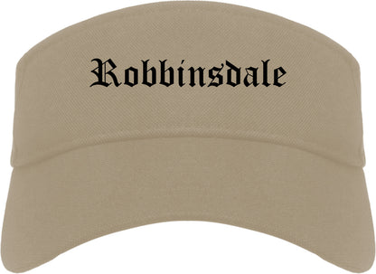 Robbinsdale Minnesota MN Old English Mens Visor Cap Hat Khaki