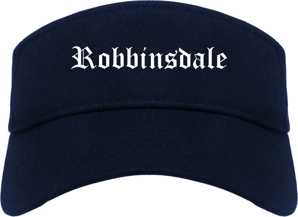 Robbinsdale Minnesota MN Old English Mens Visor Cap Hat Navy Blue