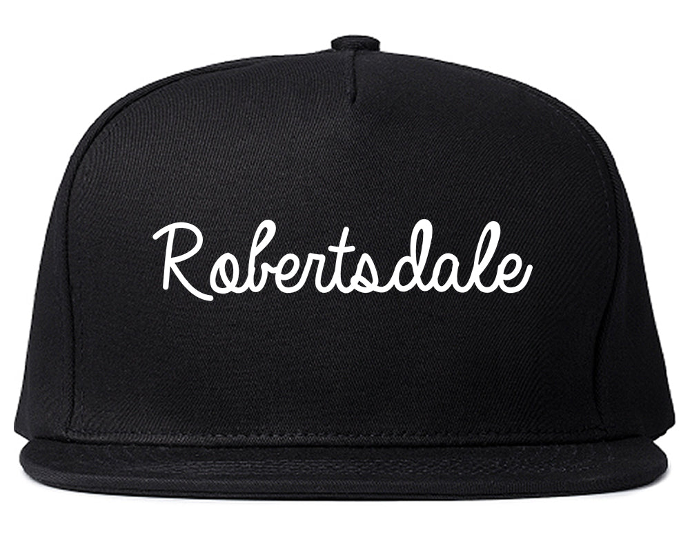Robertsdale Alabama AL Script Mens Snapback Hat Black