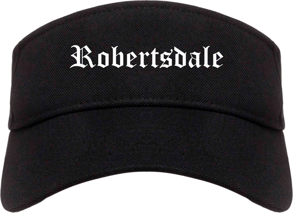 Robertsdale Alabama AL Old English Mens Visor Cap Hat Black