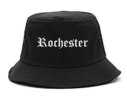 Rochester New Hampshire NH Old English Mens Bucket Hat Black