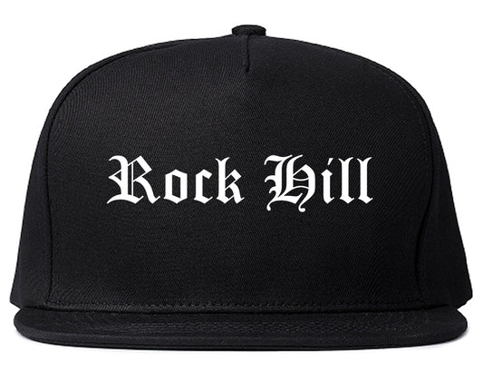 Rock Hill Missouri MO Old English Mens Snapback Hat Black