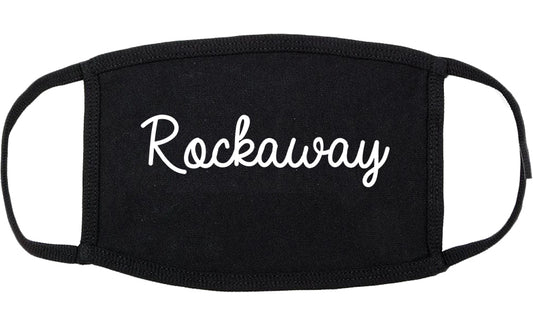 Rockaway New Jersey NJ Script Cotton Face Mask Black