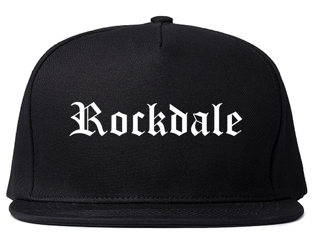 Rockdale Texas TX Old English Mens Snapback Hat Black