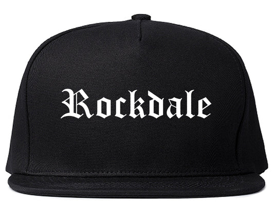 Rockdale Texas TX Old English Mens Snapback Hat Black