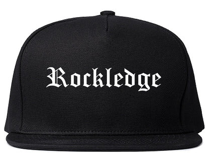 Rockledge Florida FL Old English Mens Snapback Hat Black