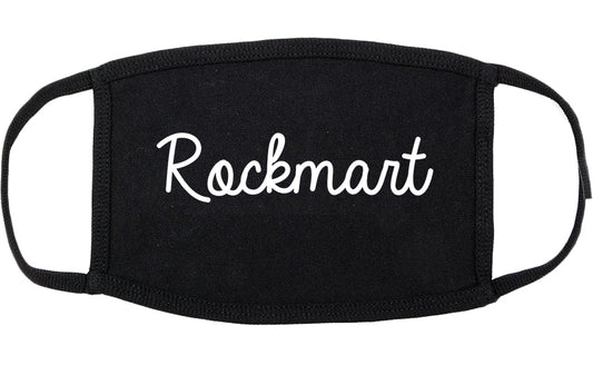 Rockmart Georgia GA Script Cotton Face Mask Black