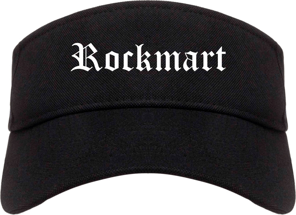 Rockmart Georgia GA Old English Mens Visor Cap Hat Black