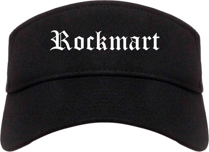 Rockmart Georgia GA Old English Mens Visor Cap Hat Black