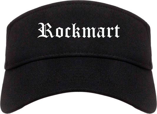 Rockmart Georgia GA Old English Mens Visor Cap Hat Black