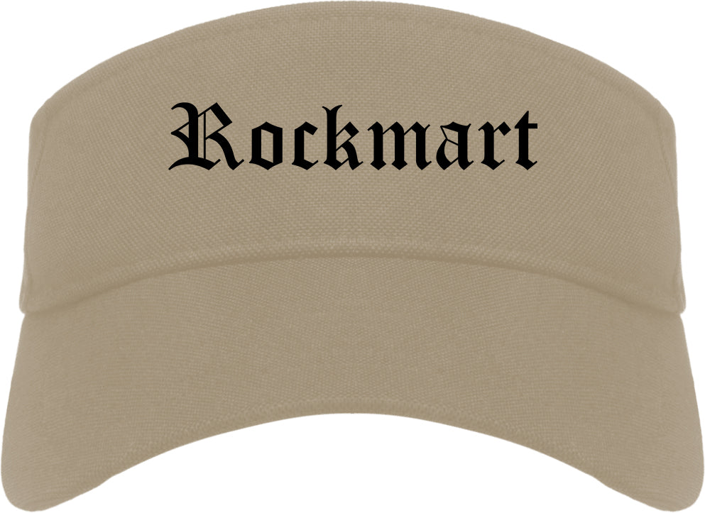 Rockmart Georgia GA Old English Mens Visor Cap Hat Khaki
