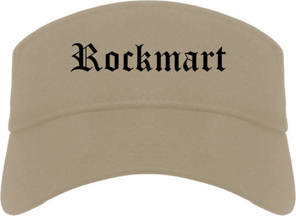 Rockmart Georgia GA Old English Mens Visor Cap Hat Khaki