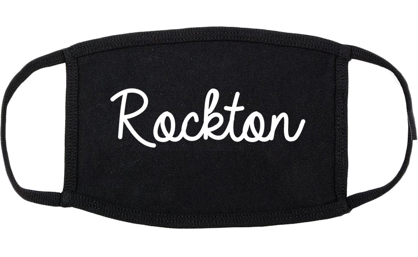 Rockton Illinois IL Script Cotton Face Mask Black
