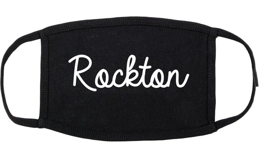 Rockton Illinois IL Script Cotton Face Mask Black