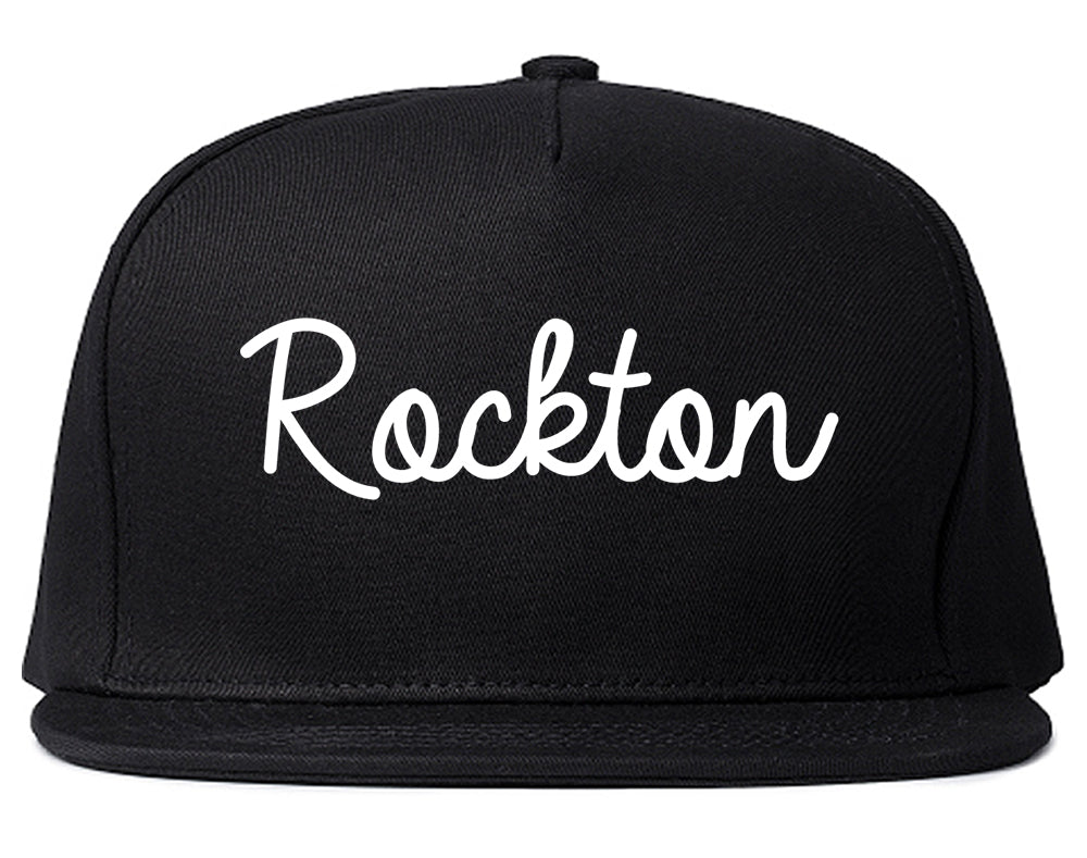 Rockton Illinois IL Script Mens Snapback Hat Black