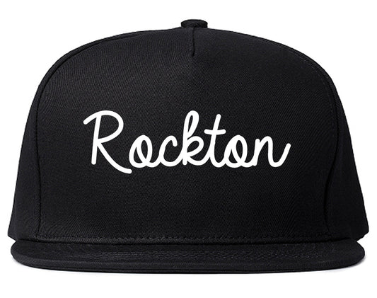 Rockton Illinois IL Script Mens Snapback Hat Black