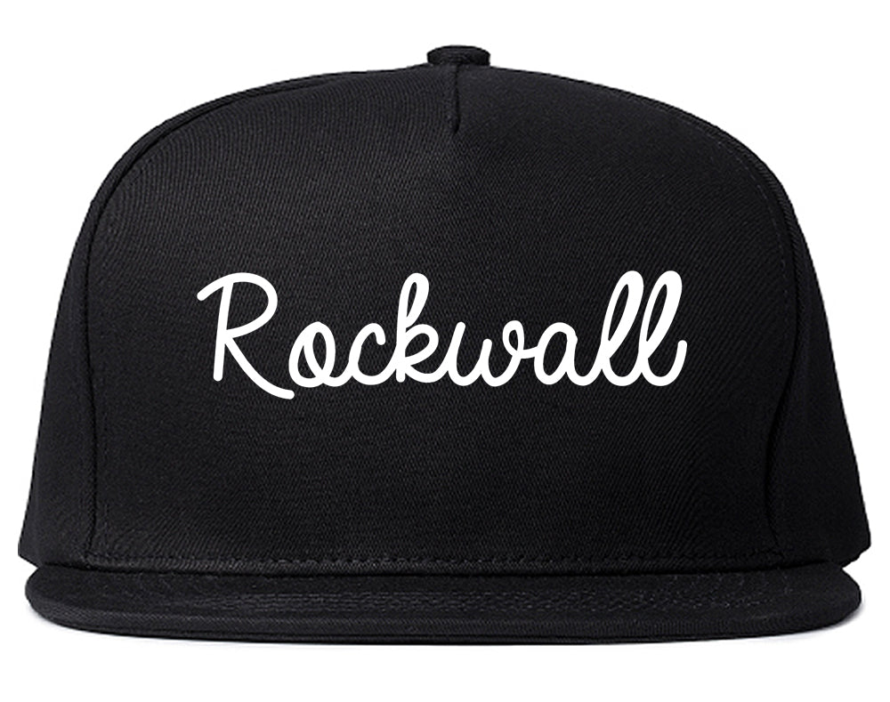 Rockwall Texas TX Script Mens Snapback Hat Black