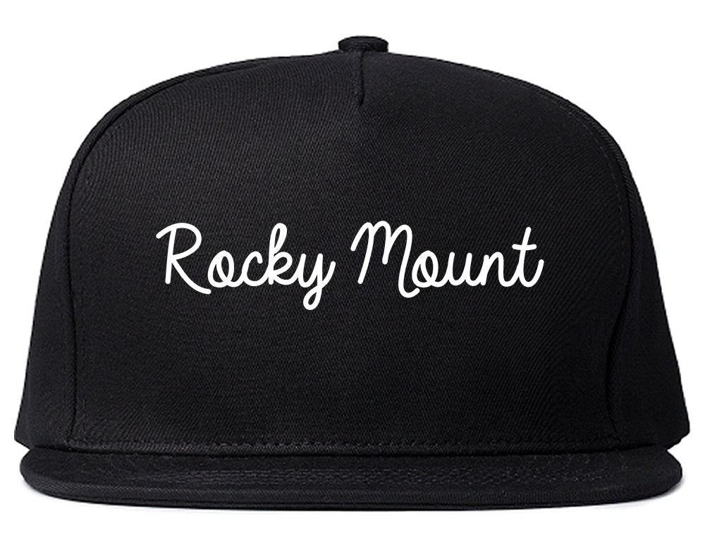 Rocky Mount North Carolina NC Script Mens Snapback Hat Black