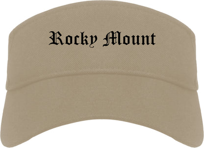 Rocky Mount North Carolina NC Old English Mens Visor Cap Hat Khaki