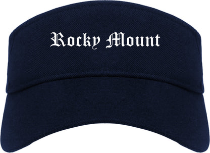 Rocky Mount North Carolina NC Old English Mens Visor Cap Hat Navy Blue