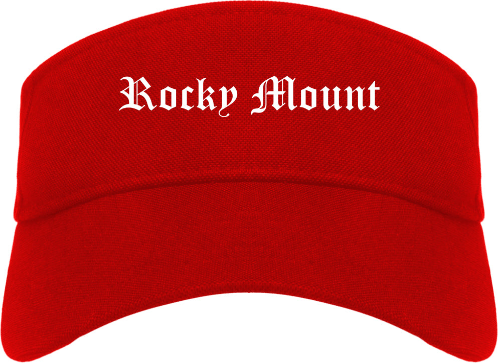 Rocky Mount North Carolina NC Old English Mens Visor Cap Hat Red