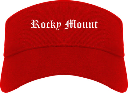 Rocky Mount North Carolina NC Old English Mens Visor Cap Hat Red