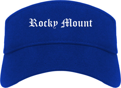 Rocky Mount North Carolina NC Old English Mens Visor Cap Hat Royal Blue
