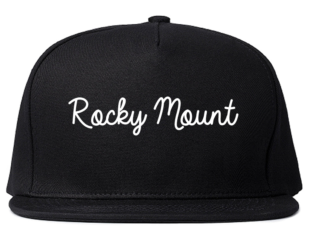 Rocky Mount Virginia VA Script Mens Snapback Hat Black