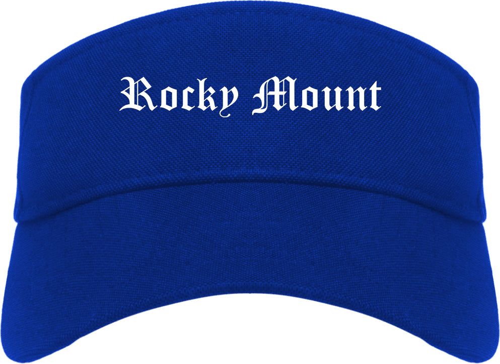 Rocky Mount Virginia VA Old English Mens Visor Cap Hat Royal Blue