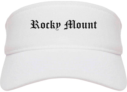 Rocky Mount Virginia VA Old English Mens Visor Cap Hat White