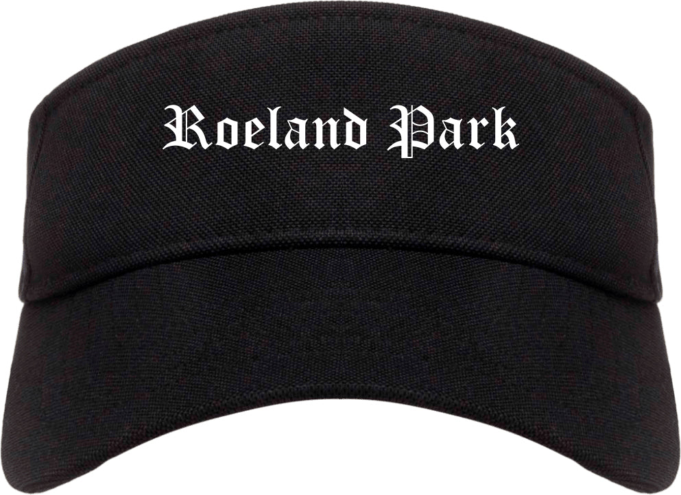 Roeland Park Kansas KS Old English Mens Visor Cap Hat Black