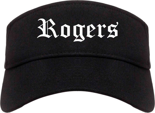 Rogers Minnesota MN Old English Mens Visor Cap Hat Black