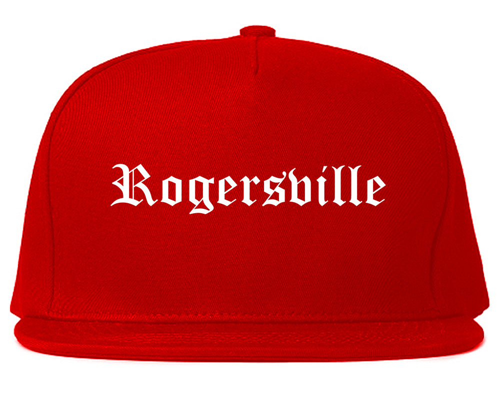 Rogersville Tennessee TN Old English Mens Snapback Hat Red