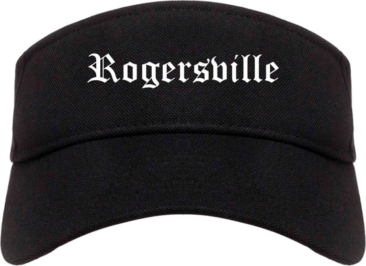 Rogersville Tennessee TN Old English Mens Visor Cap Hat Black