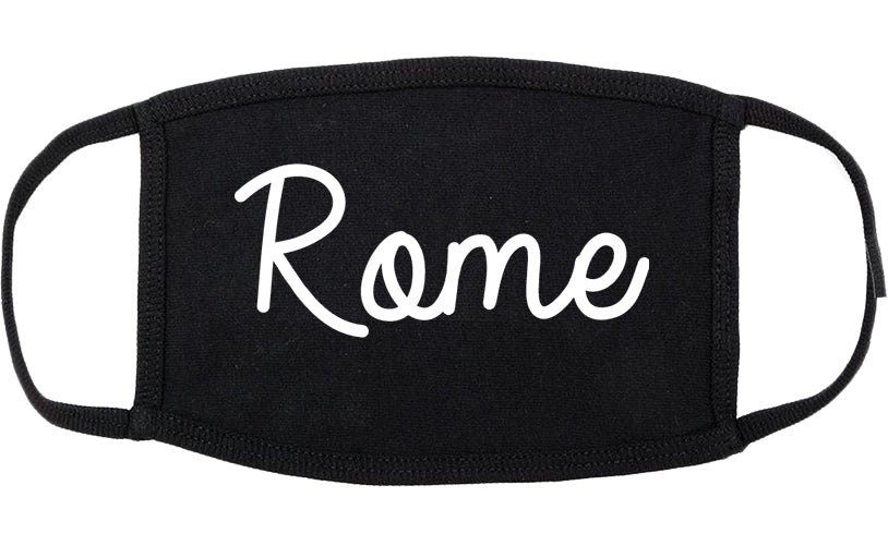 Rome Georgia GA Script Cotton Face Mask Black