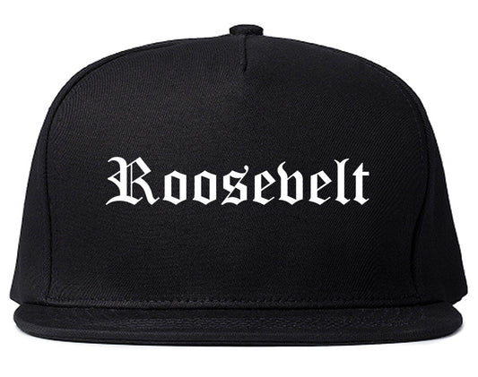 Roosevelt Utah UT Old English Mens Snapback Hat Black
