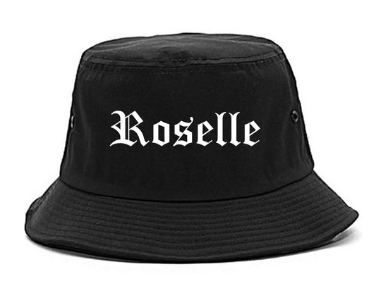 Roselle Illinois IL Old English Mens Bucket Hat Black