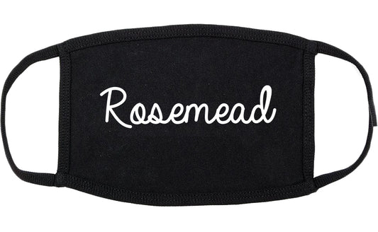 Rosemead California CA Script Cotton Face Mask Black
