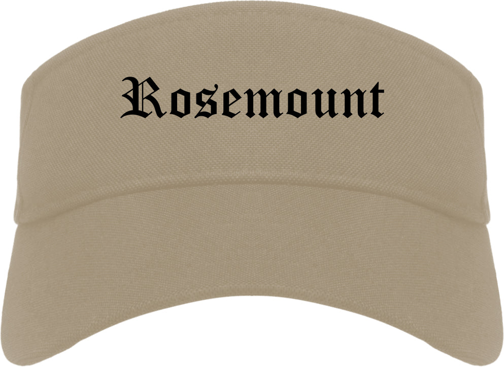 Rosemount Minnesota MN Old English Mens Visor Cap Hat Khaki