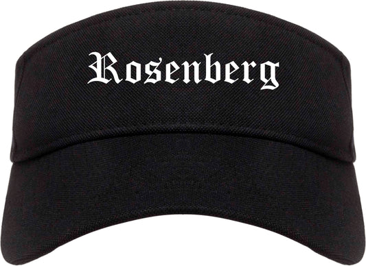 Rosenberg Texas TX Old English Mens Visor Cap Hat Black