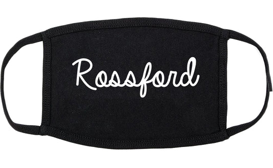 Rossford Ohio OH Script Cotton Face Mask Black