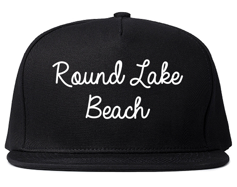 Round Lake Beach Illinois IL Script Mens Snapback Hat Black