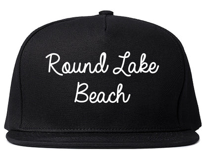 Round Lake Beach Illinois IL Script Mens Snapback Hat Black