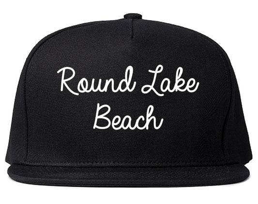 Round Lake Beach Illinois IL Script Mens Snapback Hat Black